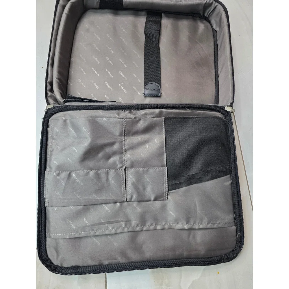 Targus Black Nylon Laptop Briefcase Messenger Bag 16 Inch Work Travel Case B3‎